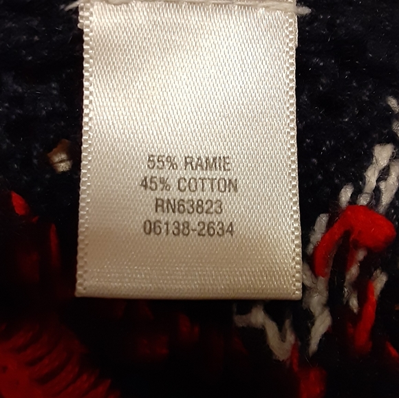 VINTAGE CJ BANKS STAR PATRIOTIC RED/WHITE/BLUE OPEN STITCH BUTTON UP SWEATER 1X - Picture 6 of 9